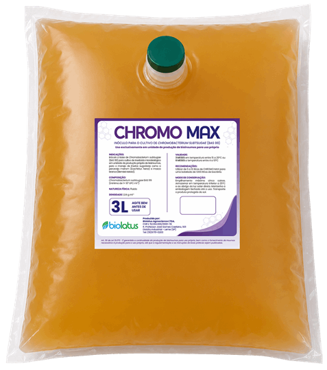Inóculo microbiológico CHROMO MAX Biolatus - Chromobacterium subtsugae contra percevejo marrom e mosca branca
